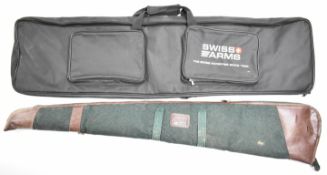 Seven various shotgun or rifle gun slips including Swiss Arms and Napier.