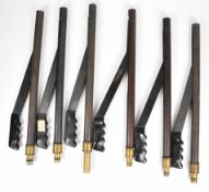 Six Brocock or similar PCP air rifle, pistol, cane or cartridge pumps.