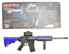 M83 A2 6mm assault style full and semi-automatic airsoft rifle with composite tactical stock, serial