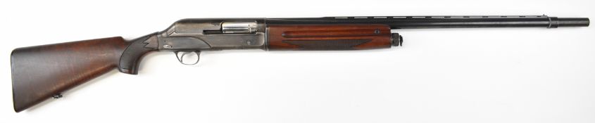 Breda 12 bore 3-shot semi-automatic shotgun with chequered semi-pistol grip and forend, vented