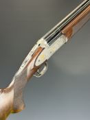 Bettinsoli De Luxe 12 bore over and under ejector shotgun with engraved scenes of gold birds and