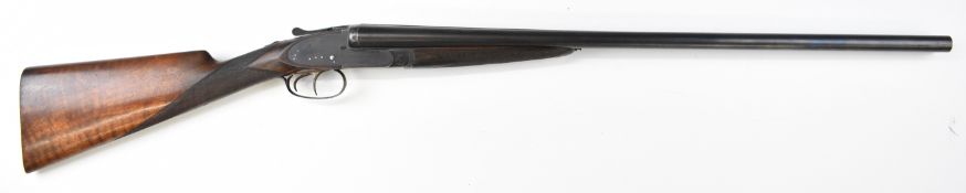 Fabrique National Browning 12 bore side by side sidelock ejector shotgun with border engraved locks,