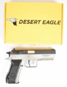 Magnum Research Baby Desert Eagle Dual Tone .177 CO2 air pistol with monogrammed and textured grips,
