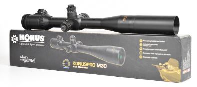 Konus Konuspro M30 4.5x16x40 rifle scope with illuminated blue mil-dot reticle, in original box