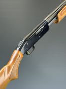 Mossberg 500 .410 3-shot pump-action shotgun with chequered semi-pistol grip and forend, vented