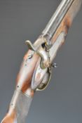 Enfield two band percussion hammer action gun with lock stamped with crown over 'VR' cypher and '