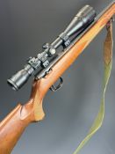 Anschutz Model 1415-1416 .22 left-handed bolt-action rifle with chequered semi-pistol grip and