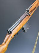 Deactivated Russian Tokarev SVT40 7.62 semi-automatic bolt action rifle with top plate stamped '