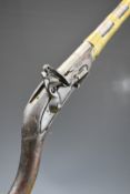 Turkish, Ottoman or Middle Eastern flintlock jezail with East India Company lock engraved with a