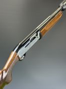 Luigi Franchi 12 bore 3-shot semi-automatic shotgun with engraved scenes of birds to the action,