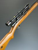 Winchester Model 74 .22 semi-automatic rifle with semi-pistol grip, adjustable sights, Nikko