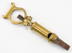 James Dixon & Sons folding brass and steel shooting or gun tool with whistle, 12 bore shotgun