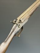 Deactivated William Ling of London 12 bore side by side shotgun with engraved scenes of dogs and