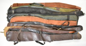 Ten various shotgun or rifle slips including Brady of Halesowen, faux leather examples etc.