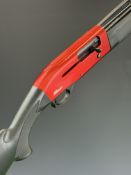 Armsan A612 12 bore 3-shot semi-automatic shotgun with red action, composite stock, chequered semi-