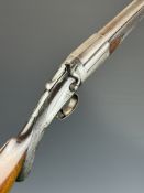 Veal & Son of Bristol 12 bore hammer action shotgun with named and engraved lock, engraved trigger