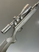 Weihrauch HW30K .22 air rifle with textured semi-pistol grip, raised cheek piece, composite stock