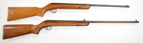 Two BSA .177 air rifles Cadet with fixed sights serial number BC19692 and Cadet Major with