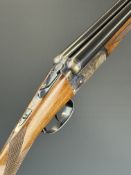 Ugartechea 28 bore side by side ejector shotgun with engraved locks, underside, trigger guard and