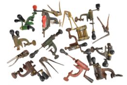 Sixteen shotgun cartridge re-loading tools including James Dixon & Sons and G&JW Hawksley roll