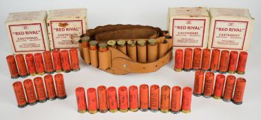 One hundred and forty six 12 bore shotgun cartridges including Red Rival, some in original boxes and