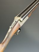 George Edward Lewis & Sons 12 bore side by side shotgun with engraved scenes of birds to the named