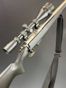 CZ 452-2E ZKM American .17 HMR bolt-action rifle with composite stock, raised cheek piece,