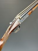 AYA No. 3 20 bore side by side shotgun with named and engraved locks, engraved underside, trigger