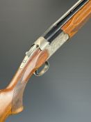 Miroku 3000 Sport Mark II 12 bore over and under ejector shotgun with engraved scenes of birds to