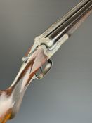 Heinrich Scherping of Hannover 16 bore side by side shotgun with side safety, chequered semi-