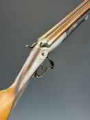 Heinrich WIlhelm Kohncke of Bremen 16 bore side by side hammer action shotgun with engraved scenes