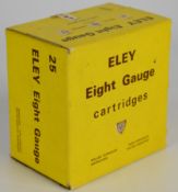 Twenty five 8 bore Eley Rolled Turnover Smokeless Non-Corrosive Water-Resisting 2oz shotgun