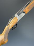 Lincoln No 2 .410 over and under ejector shotgun with engraved scenes of birds and dogs to the