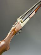 Gunmark Kestrel 10 bore side by side shotgun with engraved locks, underside, trigger guard, thumb