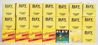 Five hundred and fifty 20 bore shotgun cartridges including Eley Target Load and Lyalvale Express