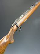 BRNO Model 2-E-S .22 bolt-action rifle with chequered semi-pistol grip, sling mounts, multi-shot