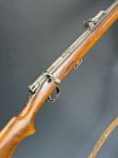 BSA War office Patent .22 bolt-action training rifle with semi-pistol grip, storage compartment to