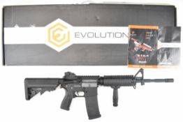 Evolution Recon 6mm CO2 airsoft rifle with textured pistol grip, composite tactical stock, multi-