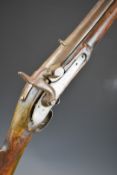Enfield pattern 2-band percussion hammer action carbine with eastern markings to the lock, brass