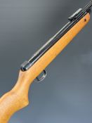 BSA Meteor Mk. II .22 air rifle with semi-pistol grip and adjustable sights, serial number