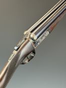 Webley & Scott 700 12 bore side by side ejector shotgun with named and engraved locks, engraved