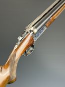 AYA Matador II 12 bore side by side ejector shotgun with chequered semi-pistol grip and beavers tail