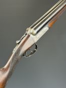 Webley & Scott 700 12 bore side by side ejector shotgun with named and engraved locks, engraved