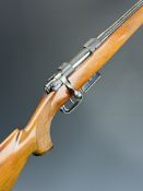 BRNO Fox Model 2 .22 Hornet bolt-action rifle with chequered semi-pistol grip and forend, raised