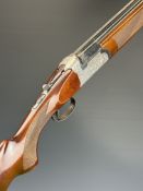 Angelo Zoli 12 bore over and under ejector shotgun with engraved action, underside and top plate,