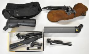 Three gun or shooting spotting scopes comprising BSA 20x40 in original box, and Greenkat 60mm and
