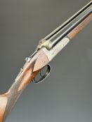 Laurona 16 bore side by side ejector shotgun with engraved locks, underside, trigger guard, thumb