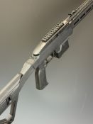 Crosman 1077 TAC repeater .177 CO2 air rifle with textured pistol grip, composite skeleton stock,