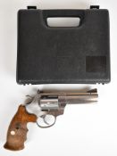Czech Alfa Proj Stainless Model 3541 .357 Magnum six-shot double-action revolver with shaped