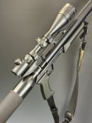 Gunpower Stealth .22 FAC PCP air rifle with chequered composite pistol grip and forend, adjustable